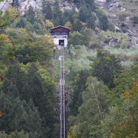 Strecke der Windenbahn Urweid-Chapf, ein typisches Von Roll-Produkt, Oktober 2010