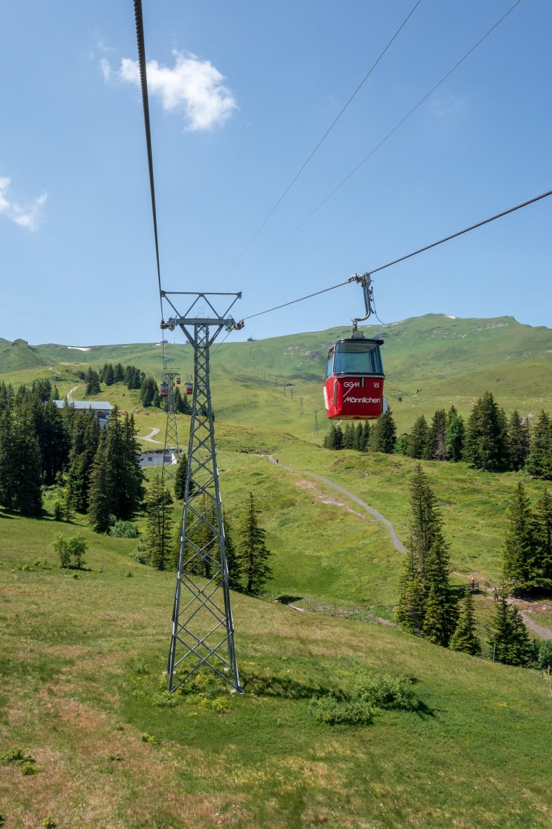 Kabinenbahn Holenstein-Männlichen, Juli 2018