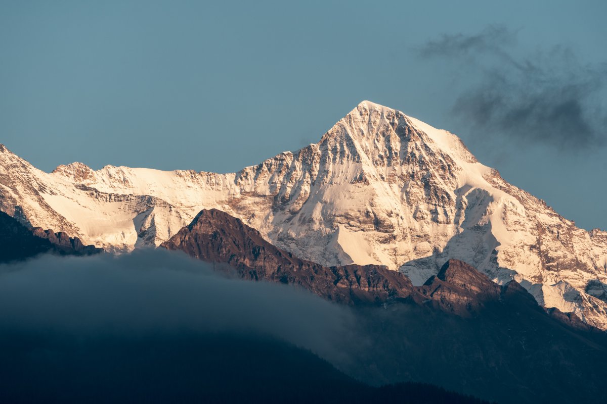 Sonnenuntergang in der Jungfrauregion, Oktober 2021
