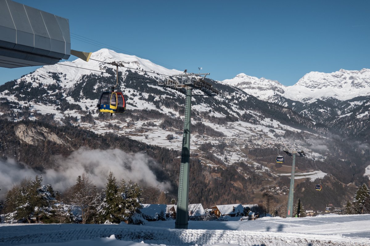 Kabinenbahn Grüsch-Cavadura, Januar 2024