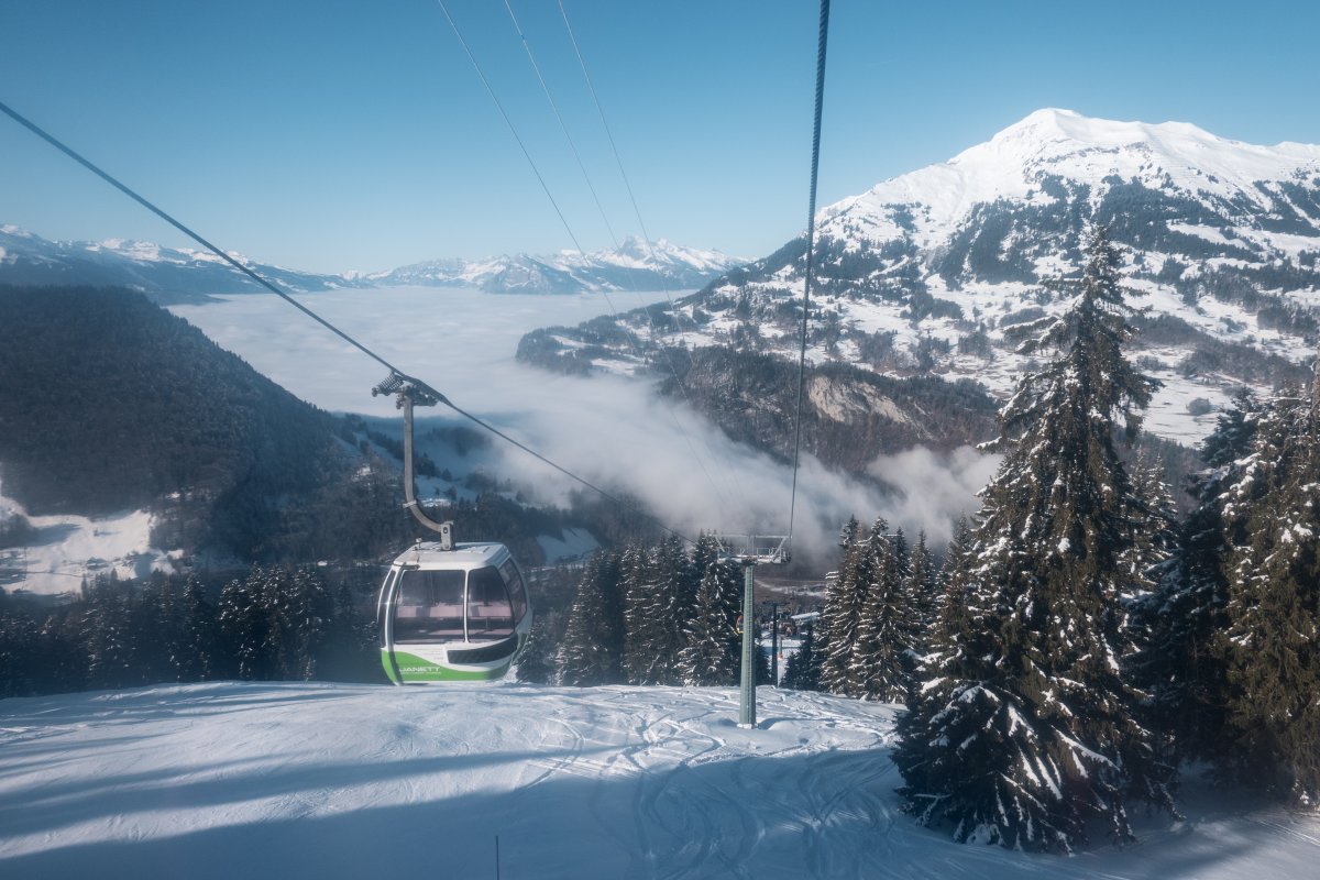 Kabinenbahn Cavadura-Schwänzelegg, Januar 2024