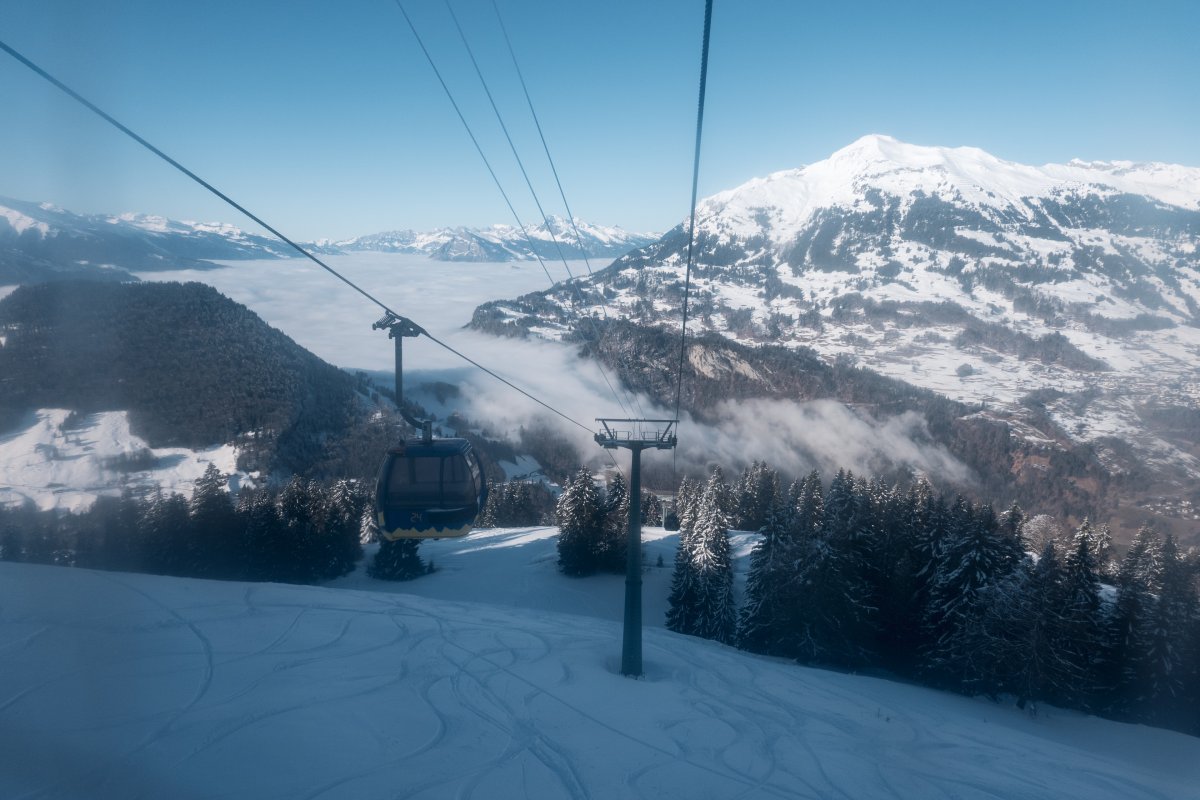 Kabinenbahn Cavadura-Schwänzelegg, Januar 2024