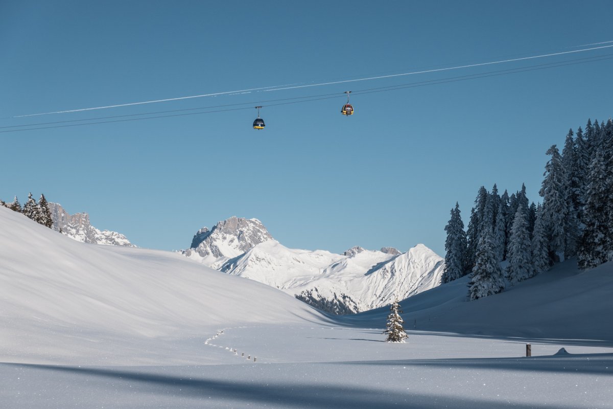 Kabinenbahn Cavadura-Schwänzelegg, Januar 2024