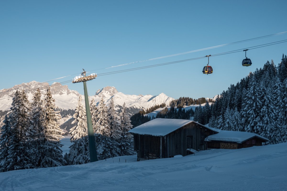 Kabinenbahn Cavadura-Schwänzelegg, Januar 2024