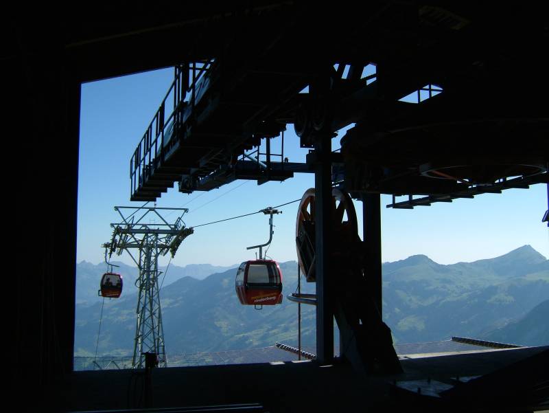 Bergstation der Kabinenbahn Eggweid-Rinderberg, Juli 2006