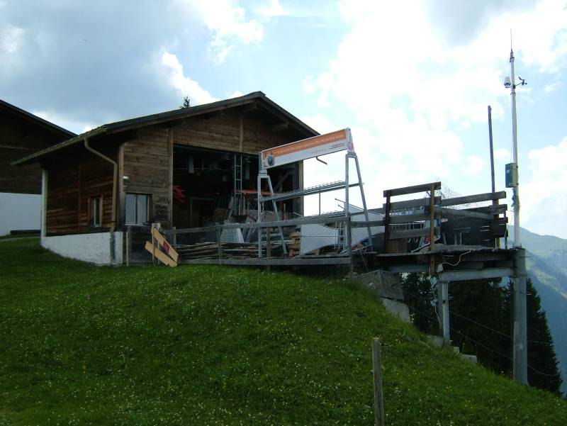 Bergstation der ehemaligen Sesselbahn Abendweide, Juli 2006