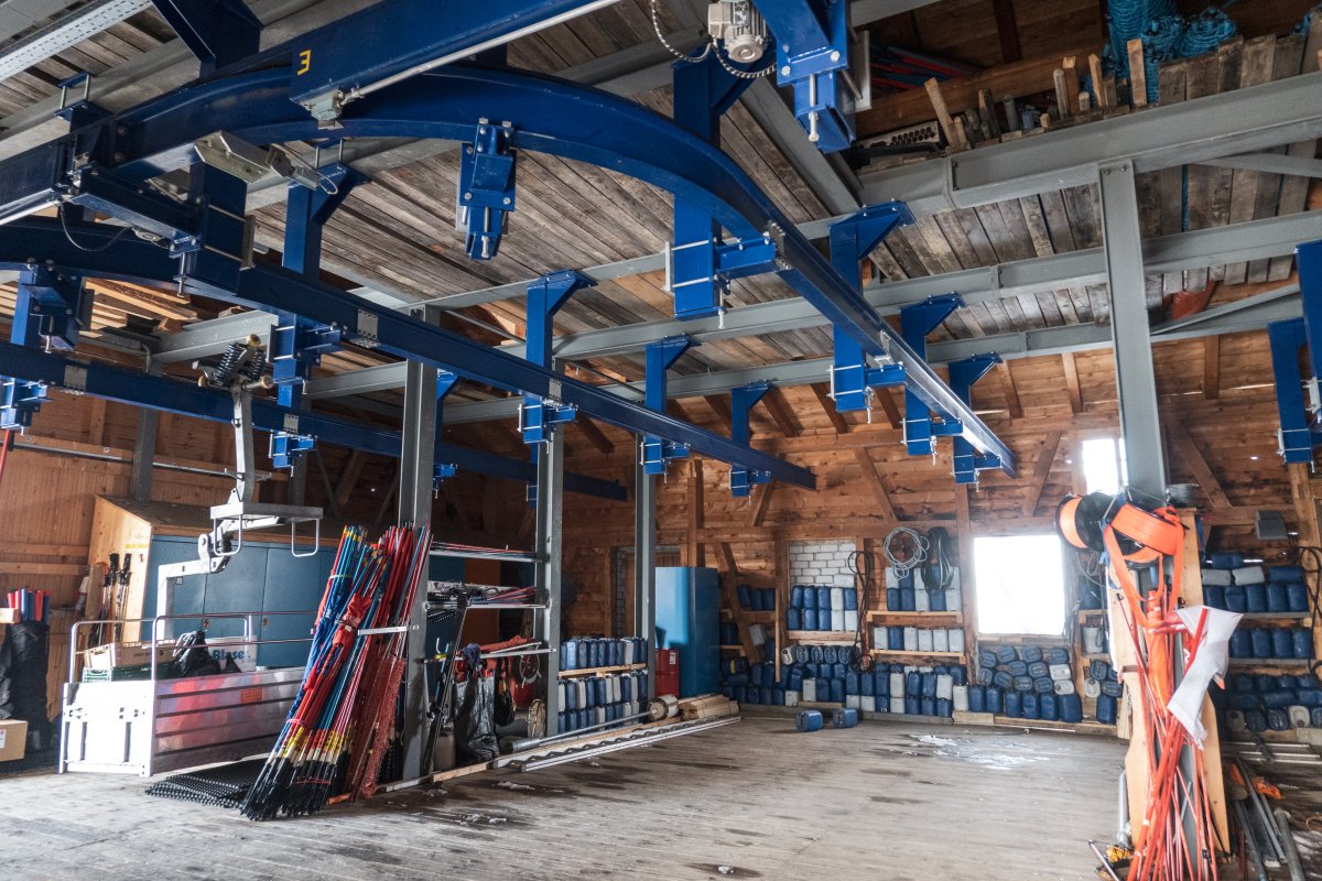 Bergstation der Sesselbahn Bisse-Wasserngrat, Dezember 2022