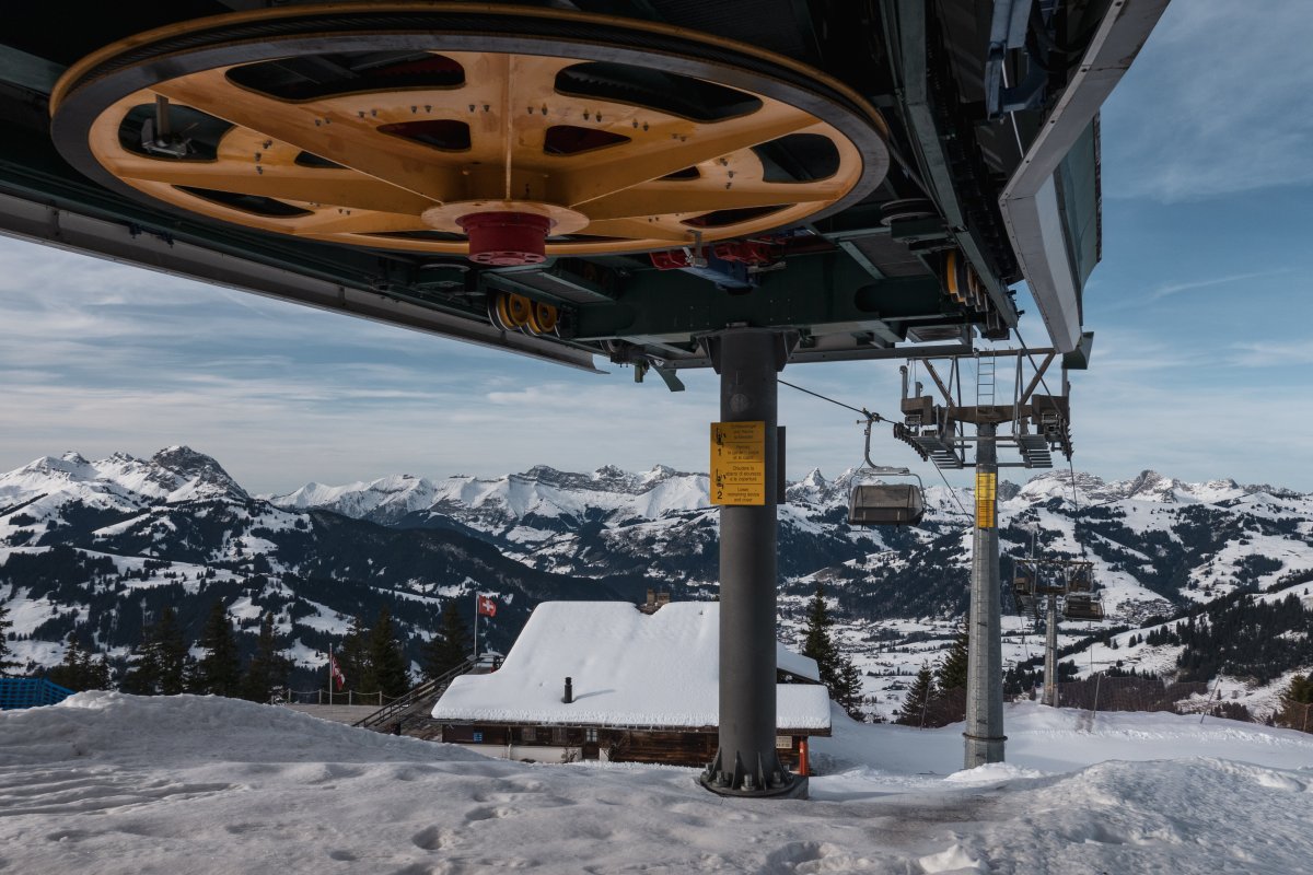 Bergstation der Sesselbahn Bisse-Wasserngrat, Dezember 2022