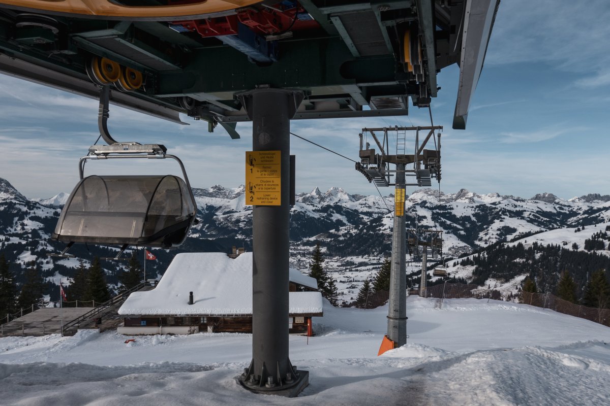 Bergstation der Sesselbahn Bisse-Wasserngrat, Dezember 2022
