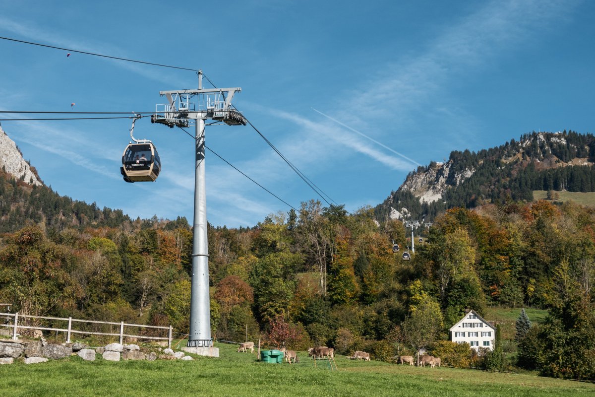 Kabinenbahn Rickenbach-Rotenflue, Oktober 2022