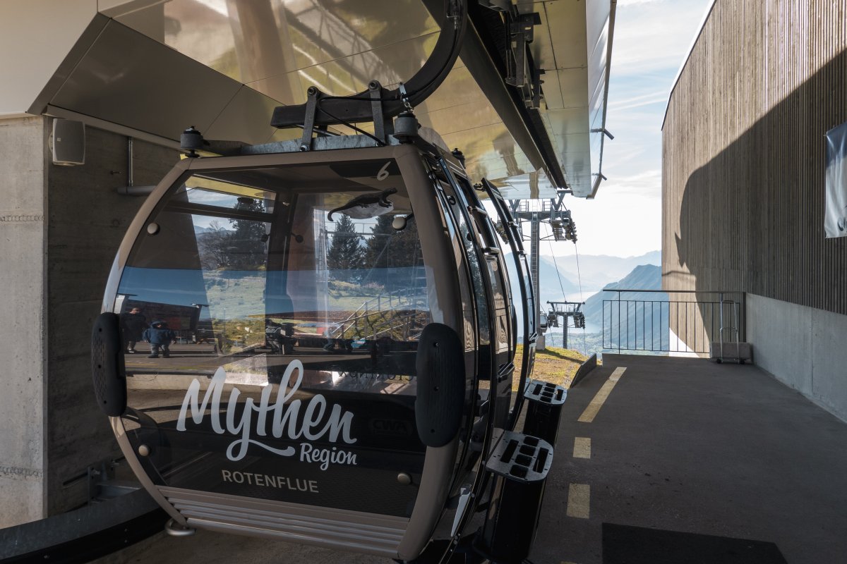 Bergstation der Kabinenbahn Rickenbach-Rotenflue, Oktober 2022