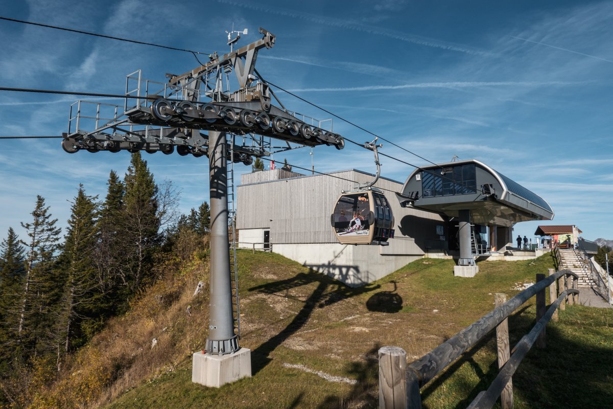 Bergstation der Kabinenbahn Rickenbach-Rotenflue, Oktober 2022