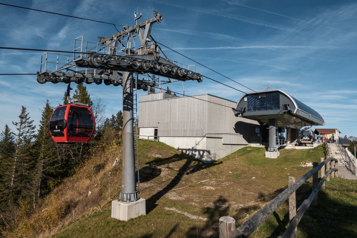 Bergstation der Kabinenbahn Rickenbach-Rotenflue, Oktober 2022