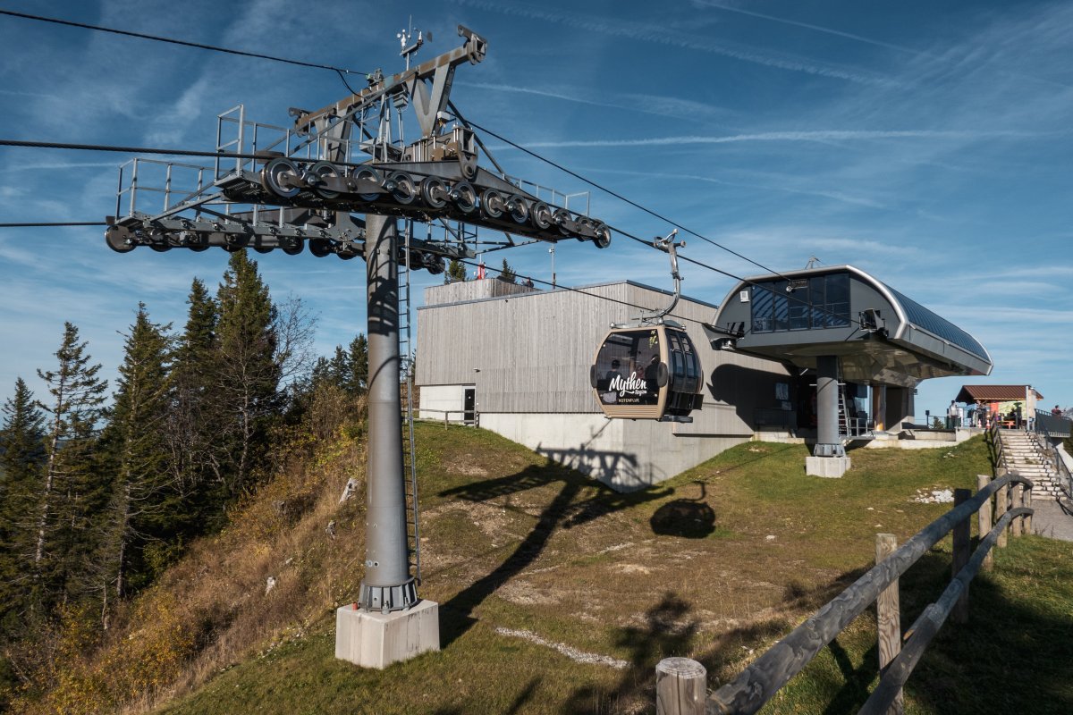 Bergstation der Kabinenbahn Rickenbach-Rotenflue, Oktober 2022