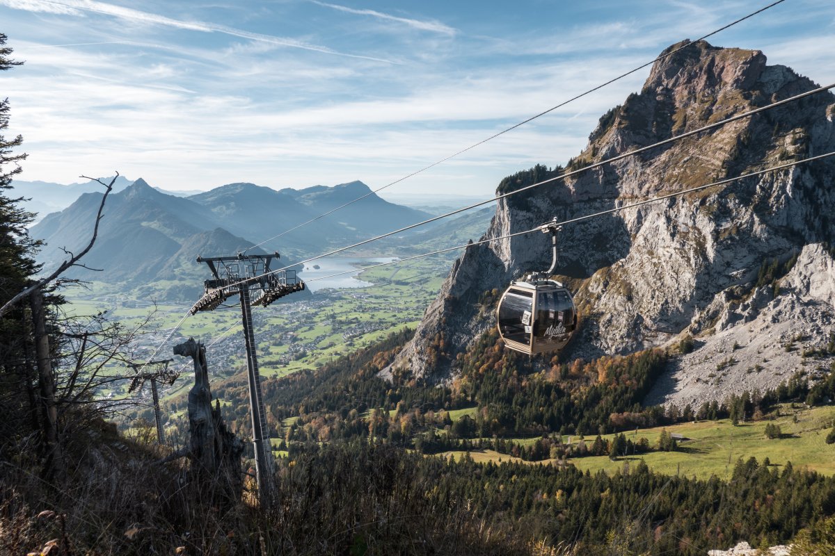 Kabinenbahn Rickenbach-Rotenflue, Oktober 2022