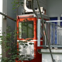 Kabine der Luftseilbahn Rickenbach-Huserenberg, Juli 2008