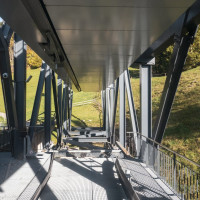 Zwischenstation der Kabinenbahn Rickenbach-Rotenflue, Oktober 2022