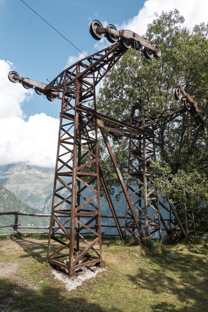 Letzte Stützen der Kabinenbahn Alagna-Belvedere