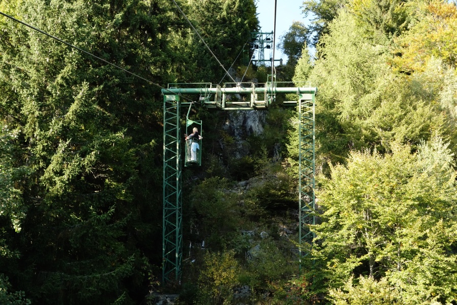 Korblift Vellau-Leiteralm, Oktober 2013