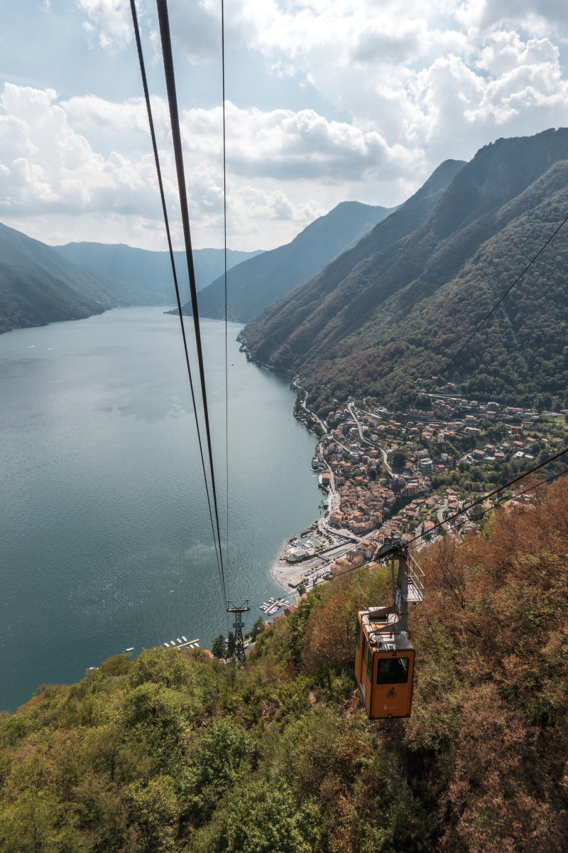 Argegno am Comer See mit Seilbahn