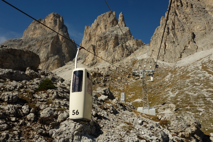 Kabinenbahn Sellajoch-Langkofelscharte, Oktober 2013