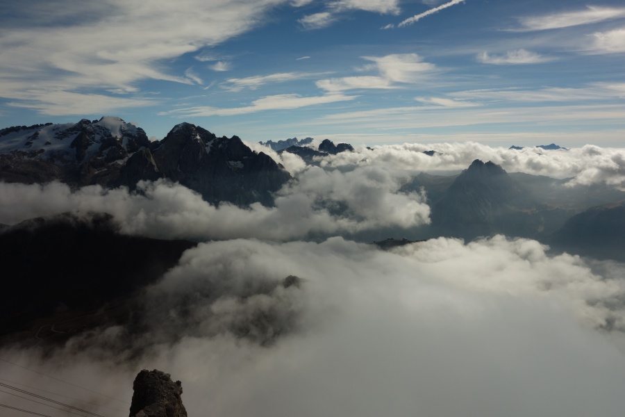 Panorama Sass Pordoi Richtung Norden, Oktober 2013
