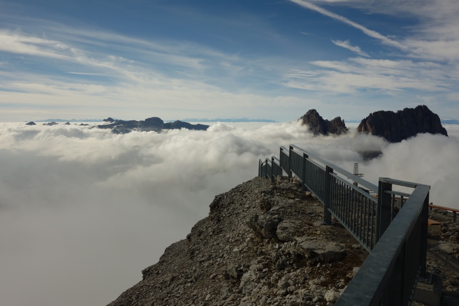 Panorama Sass Pordoi Richtung Westen, Oktober 2013