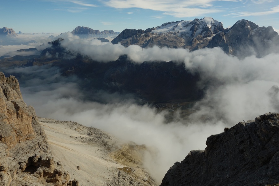Panorama Sass Pordoi Richtung Nordosten, Oktober 2013