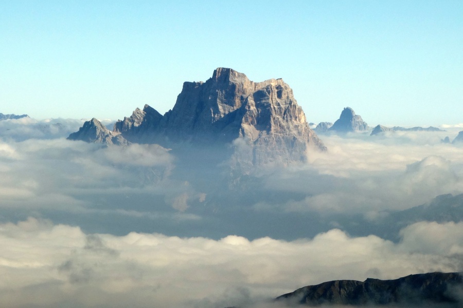 Panorama Sass Pordoi Richtung Osten, Oktober 2013
