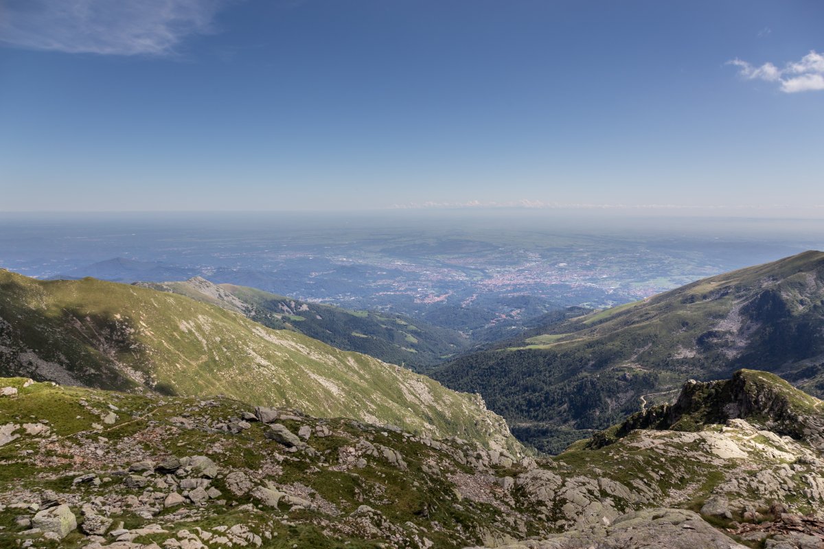 Panorama vom Monte di Camino Richtung Süden, August 2014