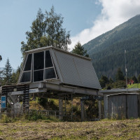 Talstation der Sesselbahn Mezoli, September 2023