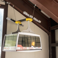 Modellkabine in der Talstation der Kabinenbahn Peio-Tarlenta, September 2023