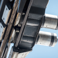 Fangbremse der Luftseilbahn Tarlenta-Punta Taviela, September 2023