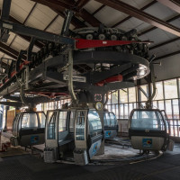 Talstation der Kabinenbahn Peio-Tarlenta, September 2023