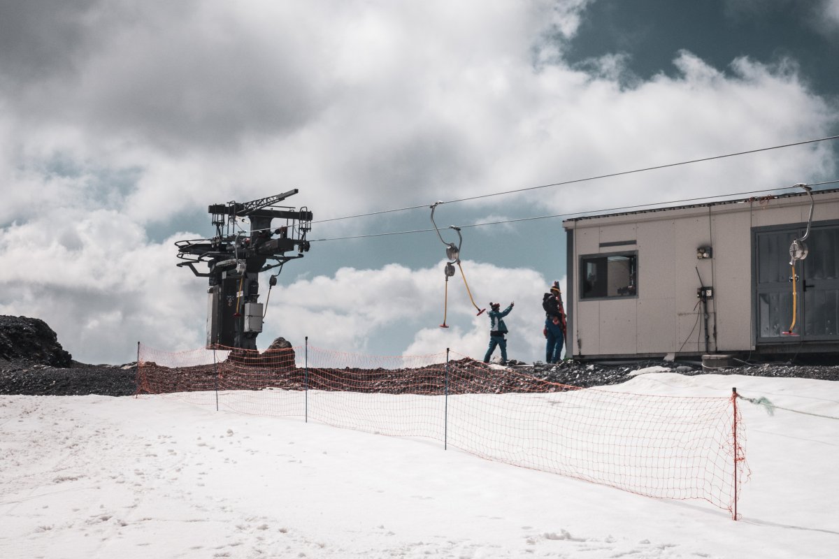 Bergstation des Schlepplifts Cristallo, Juli 2020