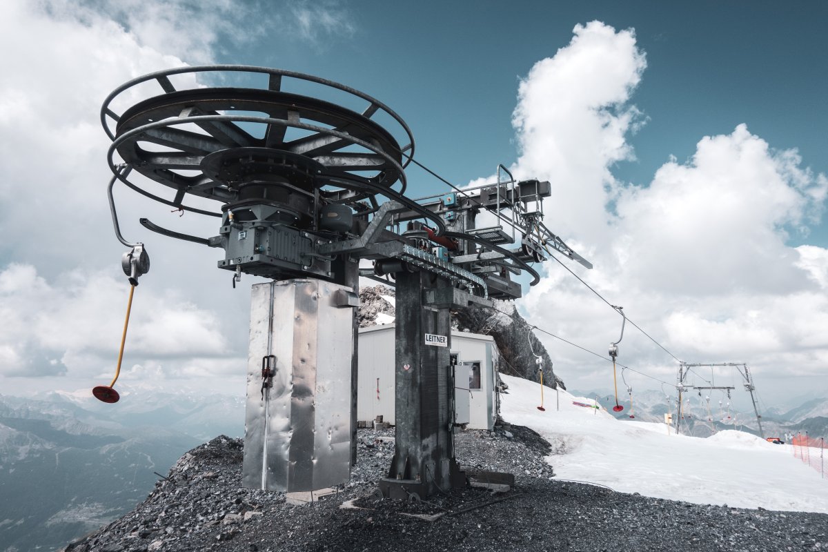 Bergstation des Schlepplifts Cristallo, Juli 2020