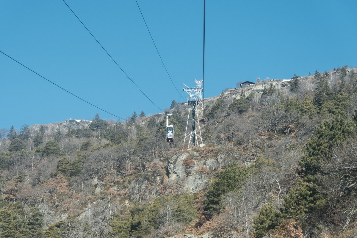 Luftseilbahn Gampel-Jeizinen, März 2022