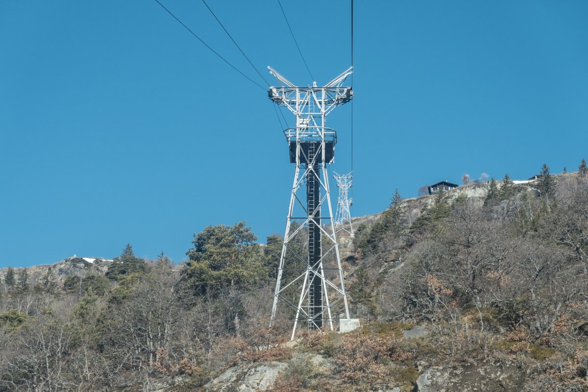 Luftseilbahn Gampel-Jeizinen, März 2022