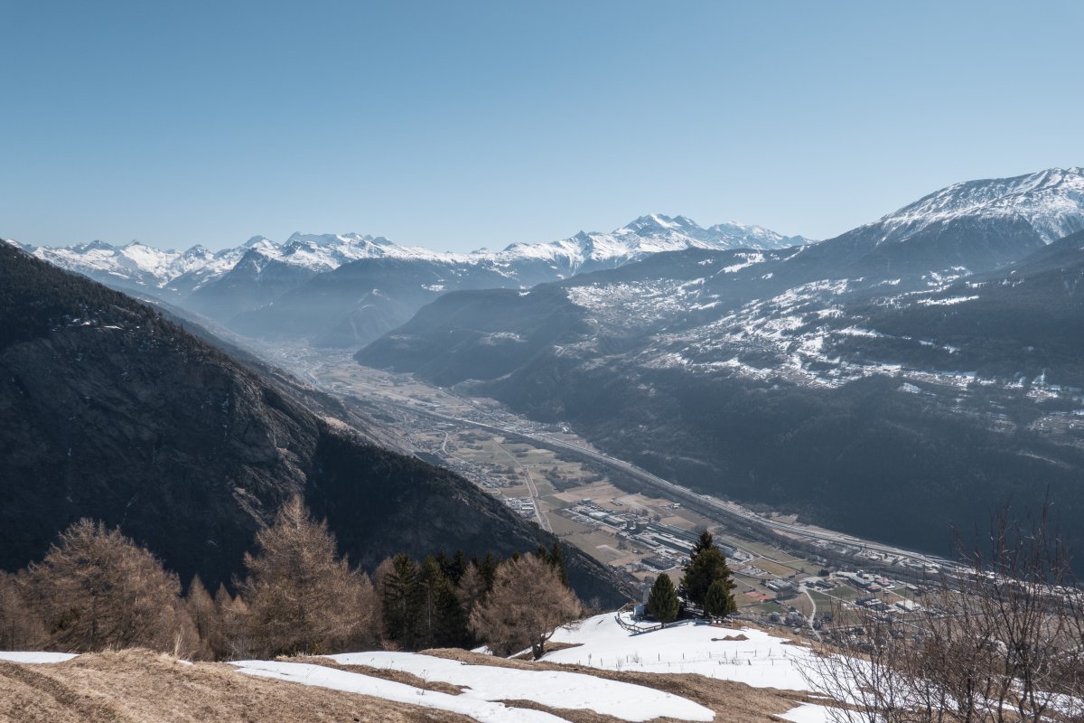Panorama auf Visp und das Oberwallis
