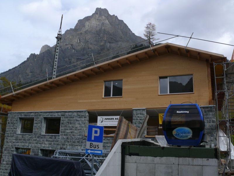 Talstation der Kabinenbahn Kandersteg-Oeschinen, Oktober 2008