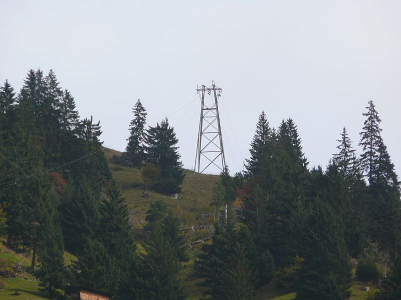 Materialseilbahn in Kandergrund, Oktober 2008