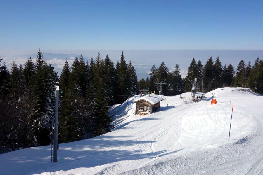 Schlepplift Plan des Gouilles und Sesselbahn Le Brand-Gîte des Communs, Februar 2013