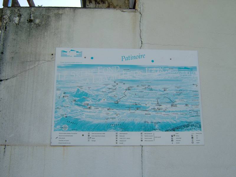 Übersichtskarte der Skigebiete am Lac de Joux, Juli 2006