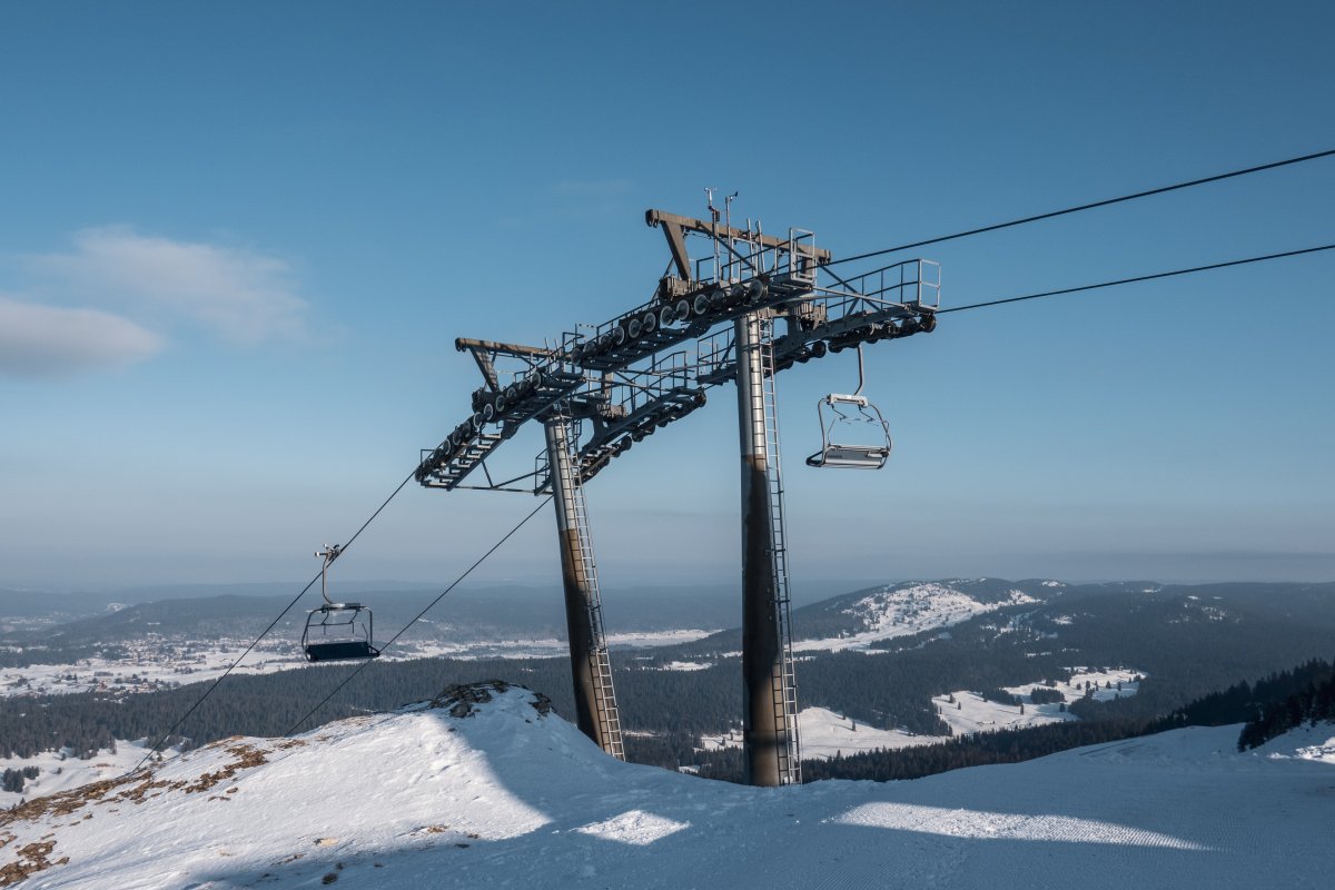 Sesselbahn Les Dappes-La Dôle, Februar 2023