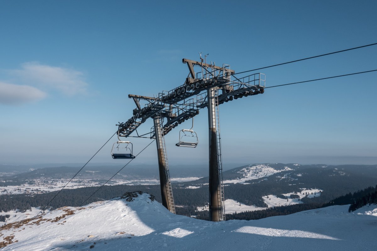 Sesselbahn Les Dappes-La Dôle, Februar 2023