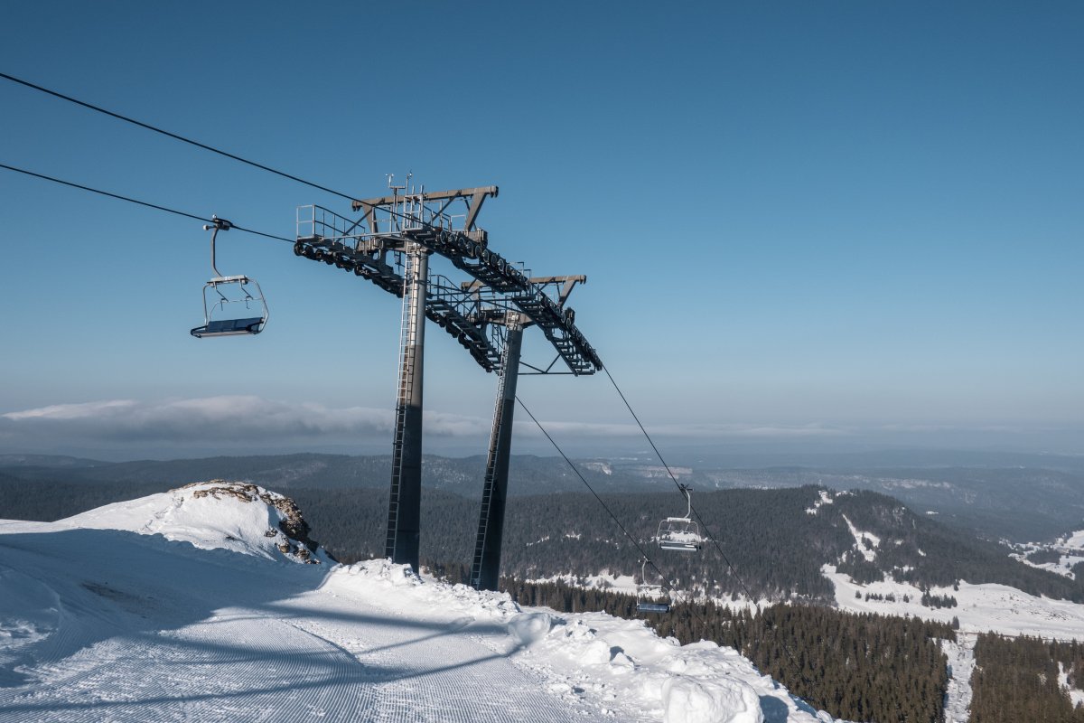 Sesselbahn Les Dappes-La Dôle, Februar 2023