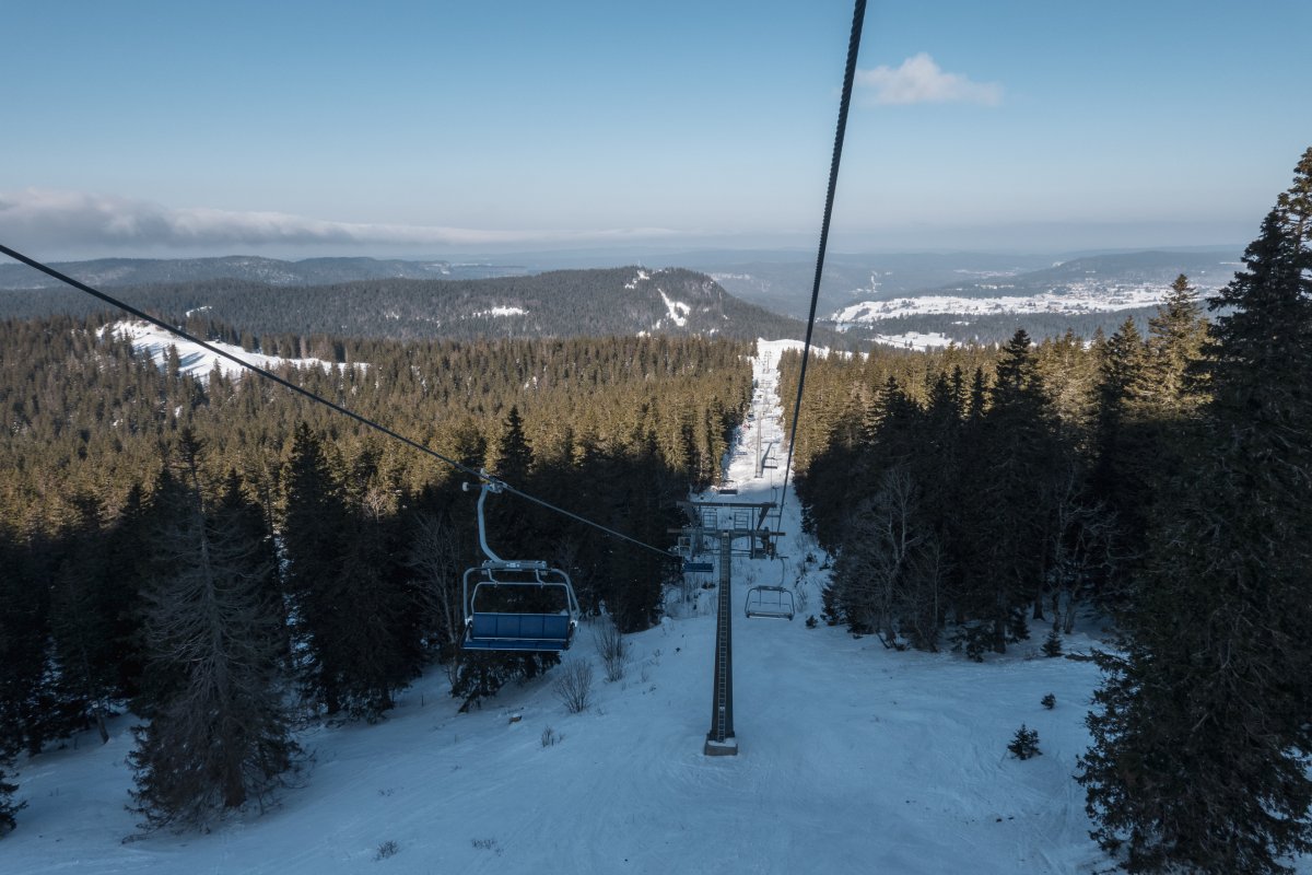 Sesselbahn Les Dappes-La Dôle, Februar 2023