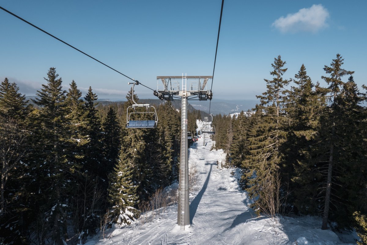 Sesselbahn Les Dappes-La Dôle, Februar 2023