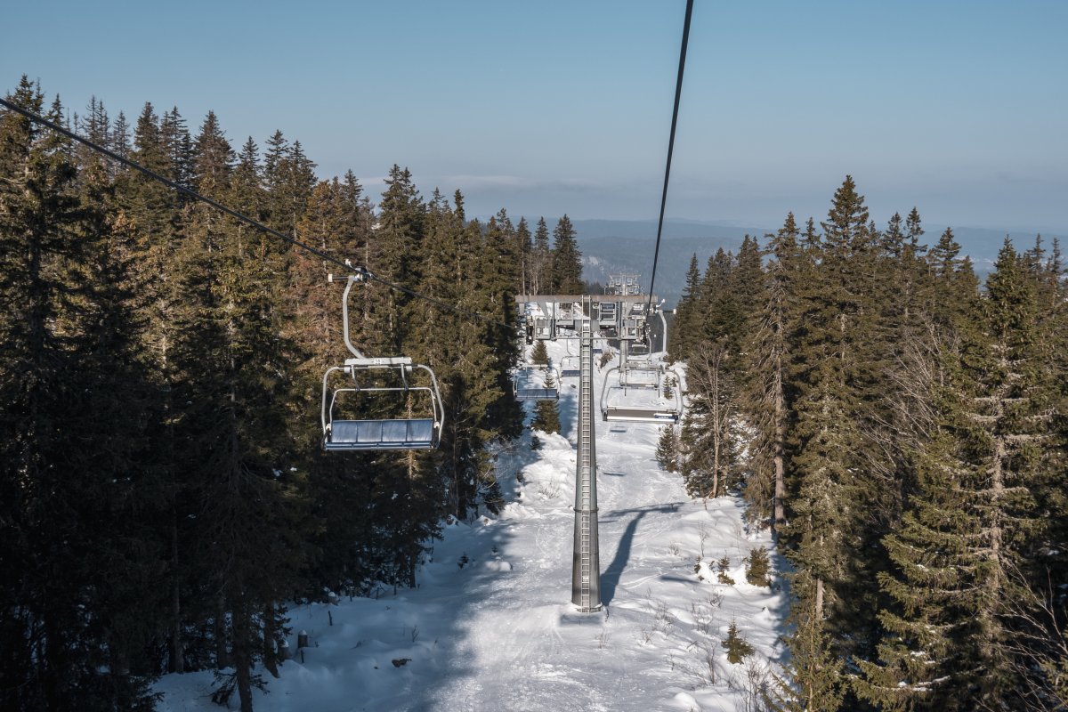 Sesselbahn Les Dappes-La Dôle, Februar 2023