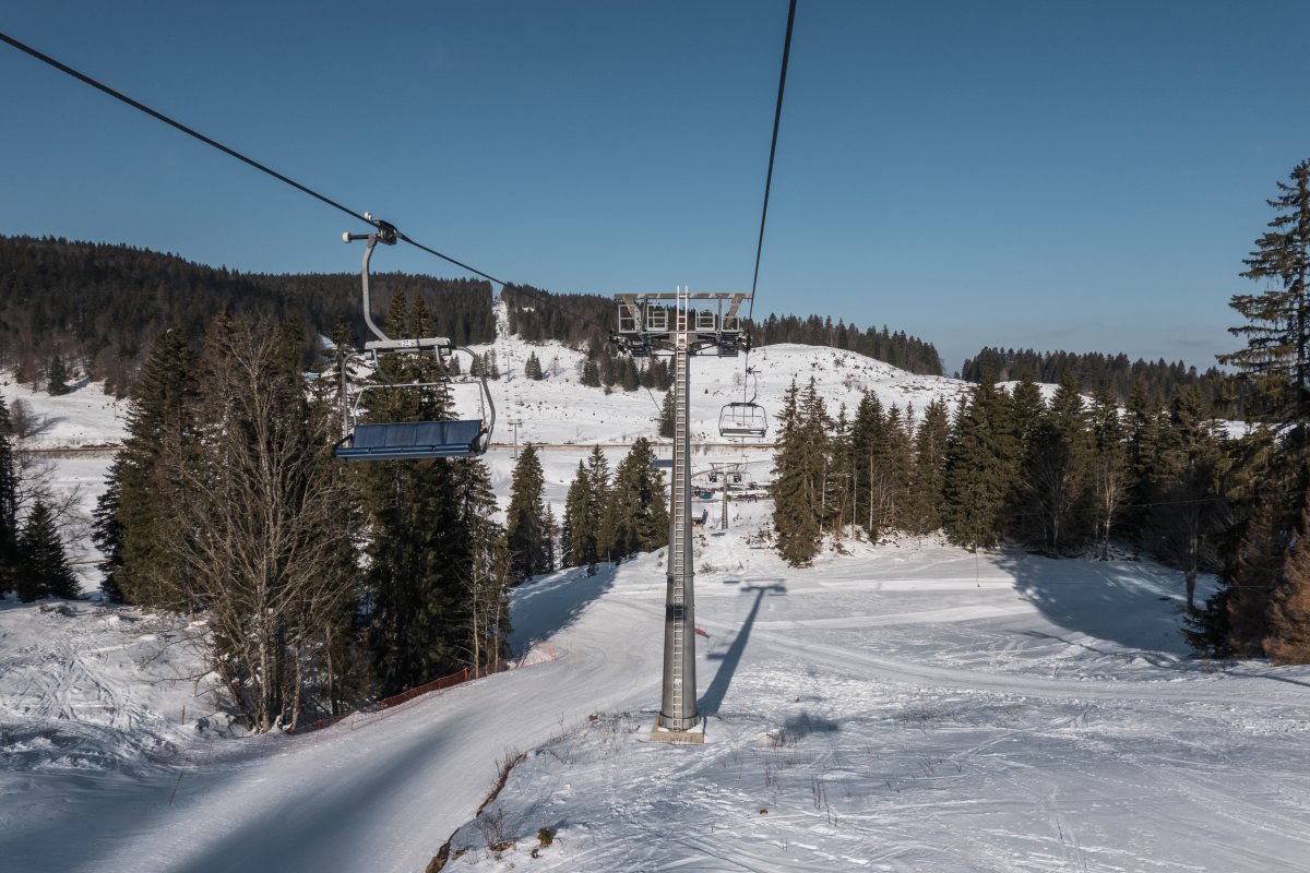 Sesselbahn Les Dappes-La Dôle, Februar 2023